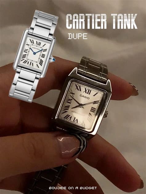 cartier tank dupe women|cartier tank dupe casio.